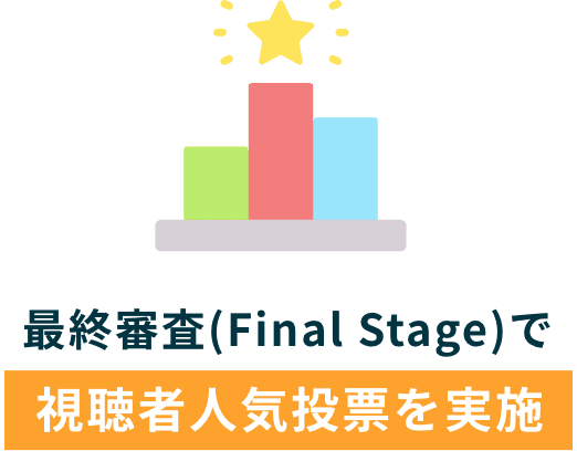 最終審査(Final Stage)で視聴者人気投票を実施